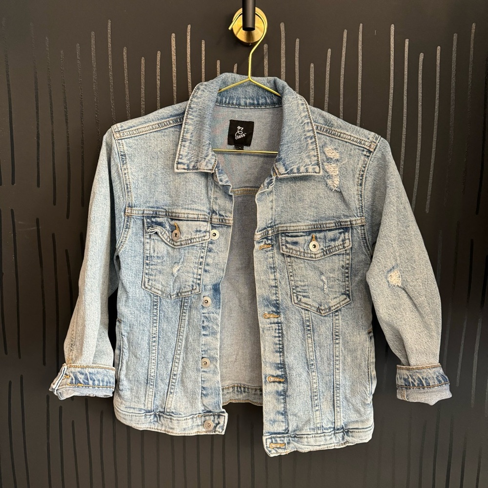 art class oversized denim jacket